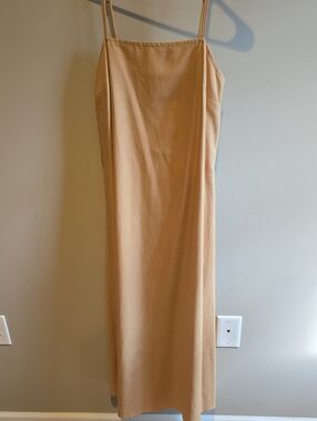 Japna Beige Tan Slip Maxi Dress